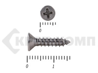 Саморез потай нержавейка PH DIN 7982 А2, универсал 3,9х16 (1000 шт.)