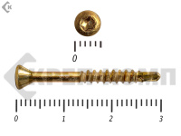 Саморезы для паркета и массивной доски со сверлом (CFB) 3,2х30 мм (500 шт) Желтый цинк