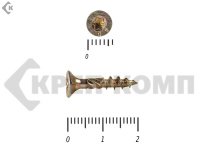 Саморезы Конструкционные, потай Torx, желтый цинк  3.5х 20 мм ПРОФИ HIMTEX (50 шт)