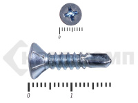 Саморез потай, цинк 4.8 x 19 сверло, DIN 7504P, (10000шт)