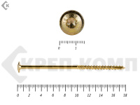 Саморезы с прессшайбой Torx, по дереву, желтый цинк  6.0х180 мм ПРОФИ HIMTEX (50 шт)