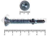 Саморезы Конструкционные, потай Torx, цинк с нарез. ушками на наконечнике 6.3х50 HIMTEX (200 шт)