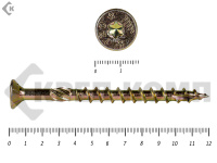 Саморезы Конструкционные, потай Torx, желтый цинк  10х120 мм (50 шт) 