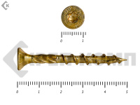 Саморезы Конструкционные, потай Torx, желтый цинк  6.0х 50 мм (200 шт) 