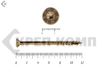 Саморезы Конструкционные, потай Torx, желтый цинк  8.0х120 мм ПРОФИ HIMTEX (100 шт)