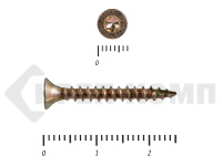 Саморезы Конструкционные, потай Torx, желтый цинк  3.0х 25 мм (50 шт) 