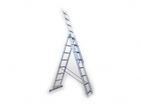 Лестница трехсекционная Стандарт высота 393/674/953см 3х14 ступеней, ширина 33,5/39,2/44,5см Стайрс