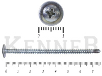 Саморез с прессшайбой сверло, усиленный Kn KENNER 4,2х76 (15кг/2450) 