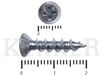 Шуруп оконный, крупная резьба, Белый цинк 4,1х20 Kn (50шт)