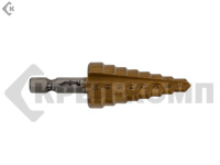 Сверло по металлу 6-20 мм ступенчатое для отверстий 6,8,10,12,14,16,18,20 мм. Hardax/Remocolor