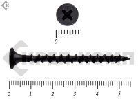 Саморез черный по дереву усиленный 3,5х55 (15кг/5700)
