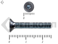 Винт потайной с внутр. шестигр., полная резьба, цинк DIN 7991 4х25 пр.10.9 Фасовка МОСКРЕП(500шт)