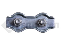 Зажим канатный двойной Duplex цинк 6мм (500шт)