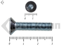Винт потайной с внутр. шестигр., полная резьба, цинк DIN 7991 8х30 пр.8.8 Фасовка МОСКРЕП (100шт)