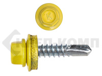 Саморез кровельный 5,5х25 RAL1018, жёлтый К КРЕП-КОМП (250шт) Фасовка