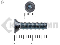 Винт потайной с внутр. шестигр., полная резьба, цинк DIN 7991 4х18 пр.8.8 Фасовка МОСКРЕП(400шт)