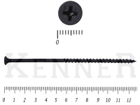 Саморез черный по дереву усиленный Kn KENNER 4,8х127 (10кг/950)