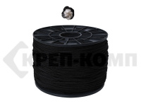 Веревка 4 мм, полипропиленовая плетеная ЧЕРНАЯ (500 м) 