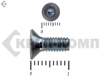 Винт потайной с внутр. шестигр., полная резьба, цинк DIN 7991 4х 10 пр.8.8 Фасовка МОСКРЕП(500шт)