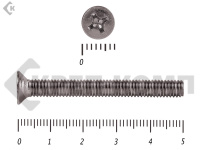 Винт потайной НЕРЖАВЕЙКА DIN965 А2 4х50 (25шт)