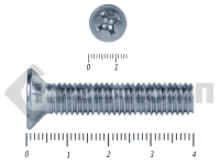 Винт потайной,цинк DIN965 8х 40 (16шт)