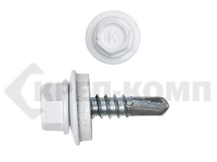 Саморез кровельный 4,8х19 RAL9003, белый сигнальный К КРЕП-КОМП (4500шт)