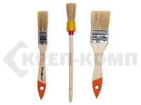 Набор кистей, 3 предмета: флейцевые 3/4", 1,5", круглая 20 мм (уп.) Распродажа