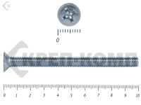 Винт потайной,цинк DIN965 5х100 Фасовка (120шт)