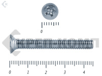 Винт потайной,цинк DIN965 4х45 (4000шт)