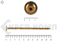 Саморезы с прессшайбой Torx, по дереву, желтый цинк  10х200 мм ПРОФИ HIMTEX (50 шт)