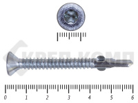 Саморезы Конструкционные, потай Torx, цинк с нарез. ушками на наконечнике 6.3х60 (100 шт)