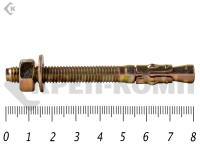 Анкер клиновой 8х 80, желтый цинк (10шт)