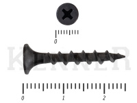 Саморез черный по дереву усиленный Kn KENNER 3,5х25 (20кг/15100)