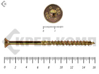 Саморезы Конструкционные, потай Torx, желтый цинк  10х160 мм (50 шт) 