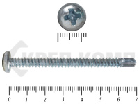 Саморез с полукруглой головкой, сверло DIN 7504N 6,3х70 МОСКРЕП (25шт)