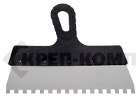 Шпатель "EUROTEX" фасадный 300 мм зуб 8х8 нержавеющая сталь пластмассовая ручка