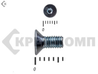 Винт потайной с внутр. шестигр., полная резьба, цинк DIN 7991 3х 6 пр.8.8 МОСКРЕП (50шт) 