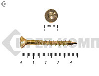 Саморезы Конструкционные, потай Torx, желтый цинк  5.0х 45 мм ПРОФИ HIMTEX (20 шт)