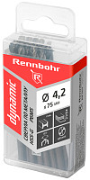 Сверло по металлу 4,2 х 75 мм HSS-G, P6M5 RENNBOHR DYNAMIC PROM ЦХ (20шт)