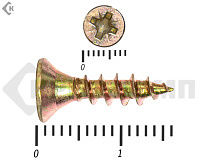 Саморез желтый цинк POZY 4х16 (250шт)