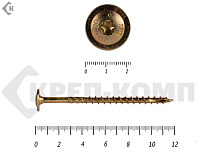 Саморезы с прессшайбой Torx, по дереву, желтый цинк  8.0х120 мм (50 шт)