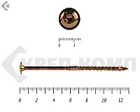 Саморезы с прессшайбой Torx, по дереву, желтый цинк  6.0х130 мм (100 шт)