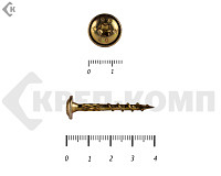 Саморезы с прессшайбой Torx, по дереву, желтый цинк  6.0х 40 мм (200 шт)