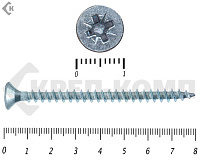 Саморез белый цинк POZY 6х 80 (10шт)