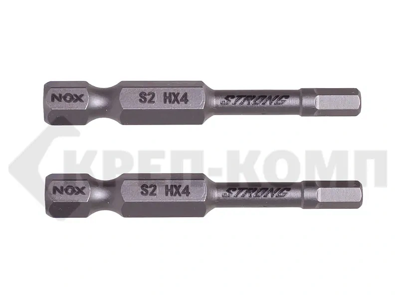 Биты 50мм тип хвостовика С 1/4 НЕХ4 магнитная, Eurotex (1 шт)