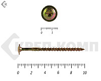 Саморезы с прессшайбой Torx, по дереву, желтый цинк  6.0х100 мм ПРОФИ HIMTEX (100 шт)