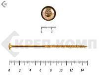 Саморезы с прессшайбой Torx, по дереву, желтый цинк  6.0х150 мм (100 шт)