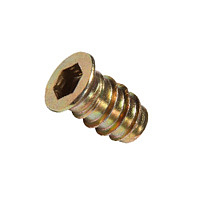 Футорка/втулка мебельная резьбовая с потайным фланцем 6х10х25 ЖЦ КРЕП-КОМП (100шт)