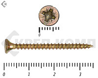 Саморез желтый цинк POZY 3х35 (100шт)