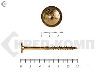 Саморезы с прессшайбой Torx, по дереву, желтый цинк  10х120 мм (50 шт)